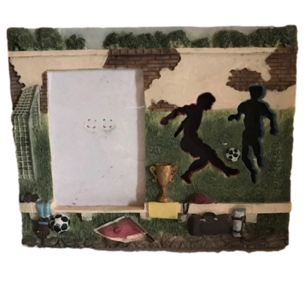 Molded Resin 3x5 Soccer Keepsake picture Frame